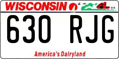 WI license plate 630RJG