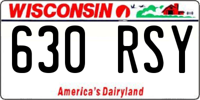 WI license plate 630RSY