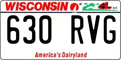 WI license plate 630RVG