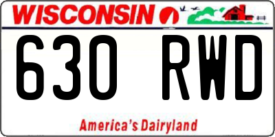 WI license plate 630RWD