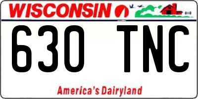 WI license plate 630TNC