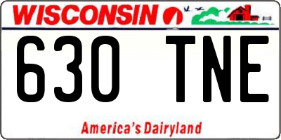 WI license plate 630TNE