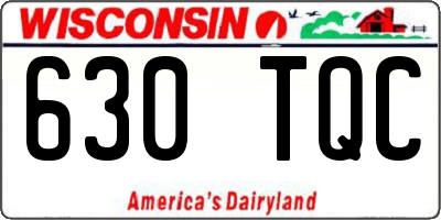 WI license plate 630TQC