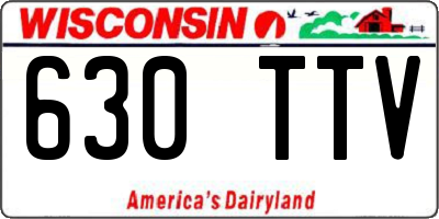 WI license plate 630TTV