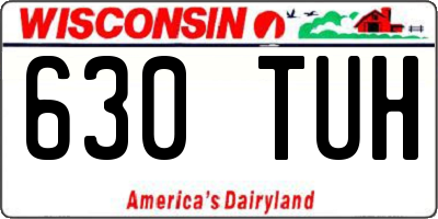 WI license plate 630TUH