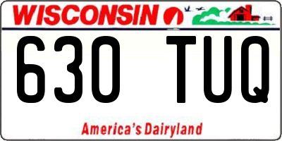 WI license plate 630TUQ