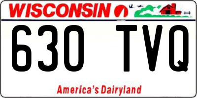 WI license plate 630TVQ
