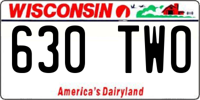 WI license plate 630TWO