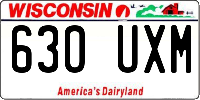 WI license plate 630UXM