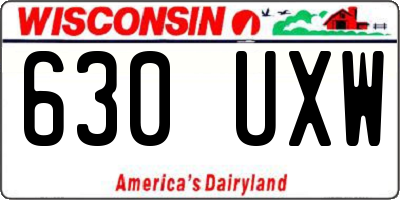 WI license plate 630UXW