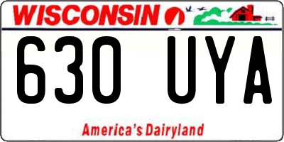 WI license plate 630UYA