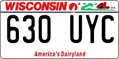 WI license plate 630UYC