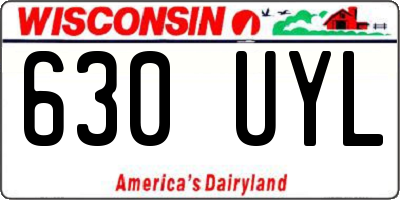 WI license plate 630UYL