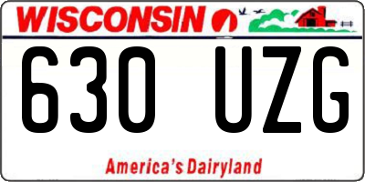 WI license plate 630UZG