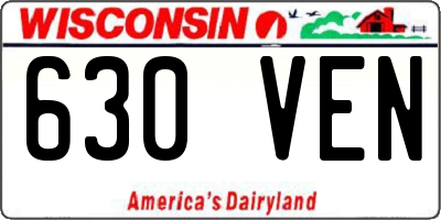 WI license plate 630VEN