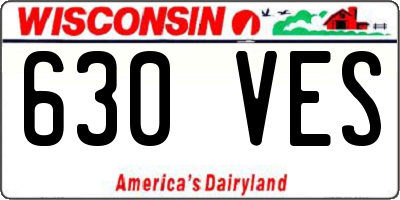 WI license plate 630VES