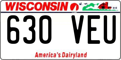 WI license plate 630VEU