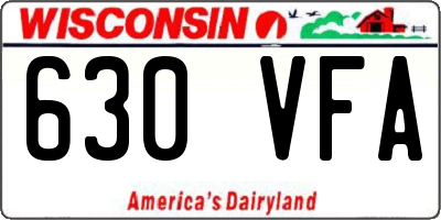 WI license plate 630VFA