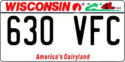 WI license plate 630VFC
