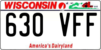 WI license plate 630VFF