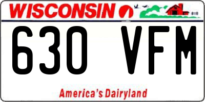 WI license plate 630VFM