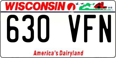 WI license plate 630VFN
