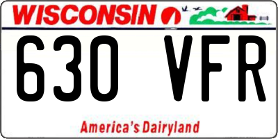 WI license plate 630VFR