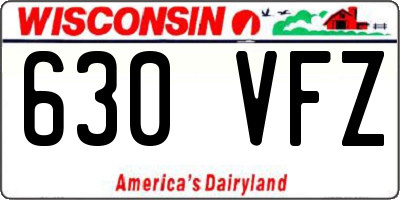 WI license plate 630VFZ