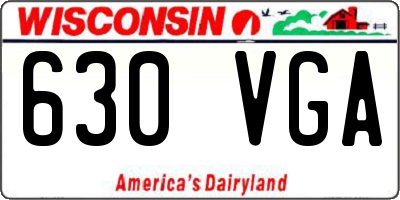 WI license plate 630VGA
