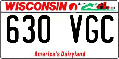 WI license plate 630VGC