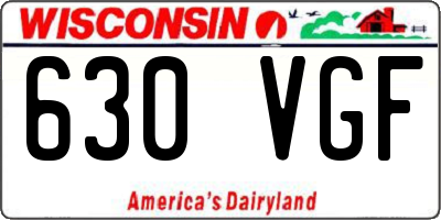 WI license plate 630VGF
