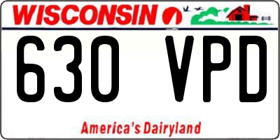 WI license plate 630VPD
