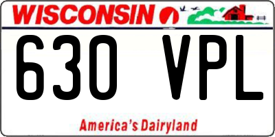 WI license plate 630VPL