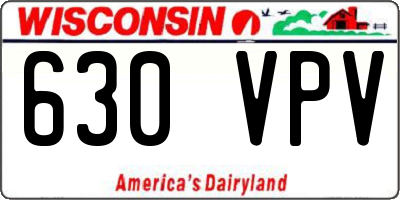 WI license plate 630VPV