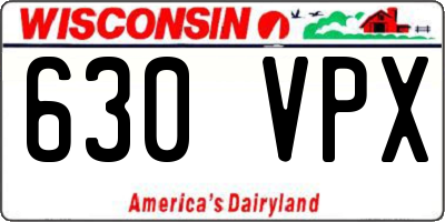 WI license plate 630VPX