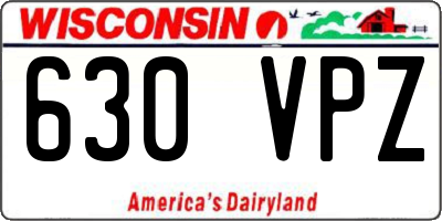WI license plate 630VPZ