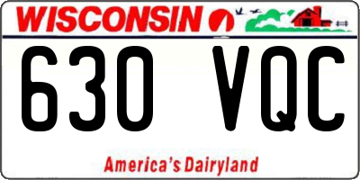 WI license plate 630VQC