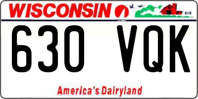 WI license plate 630VQK