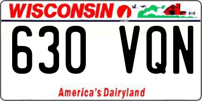 WI license plate 630VQN