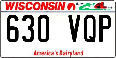 WI license plate 630VQP