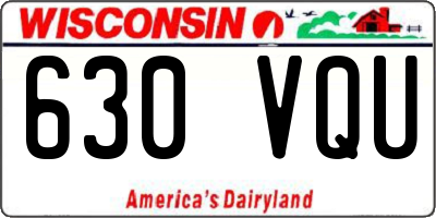WI license plate 630VQU