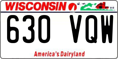 WI license plate 630VQW