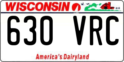 WI license plate 630VRC