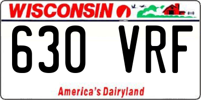WI license plate 630VRF