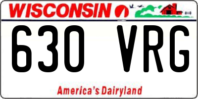 WI license plate 630VRG