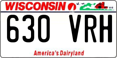 WI license plate 630VRH