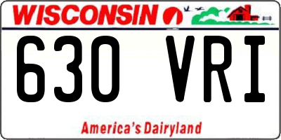 WI license plate 630VRI