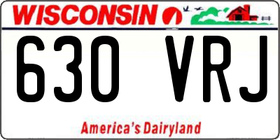 WI license plate 630VRJ