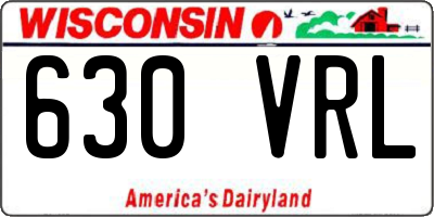 WI license plate 630VRL