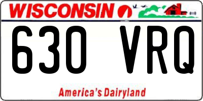WI license plate 630VRQ